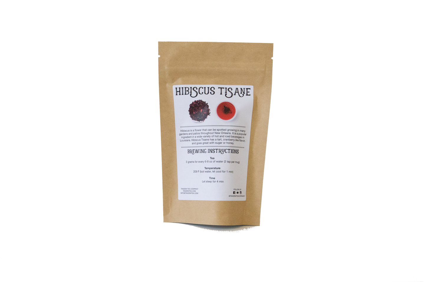 Hibiscus Tisane | Organic Herbal Tea Tandem Tea Company Packaging
