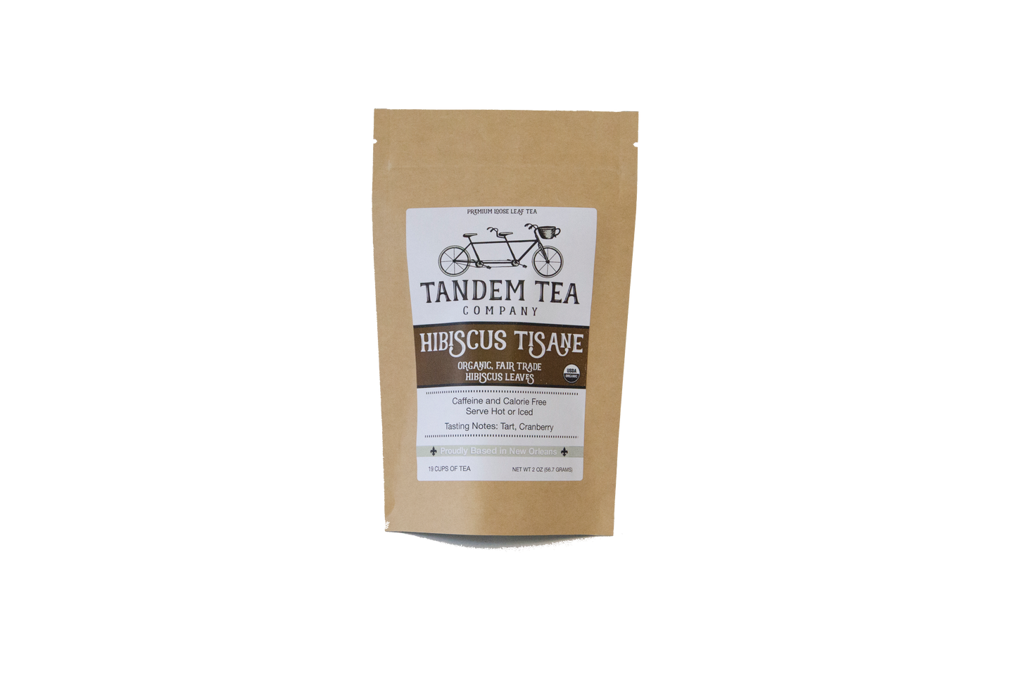 Hibiscus Tisane | Organic Herbal Tea Tandem Tea Company Packaging