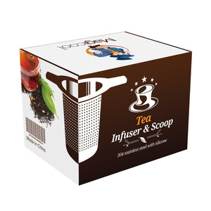 Tea Infuser with Scoop | Perfect Fit for Any Mug and Teapot | Stainless Steel