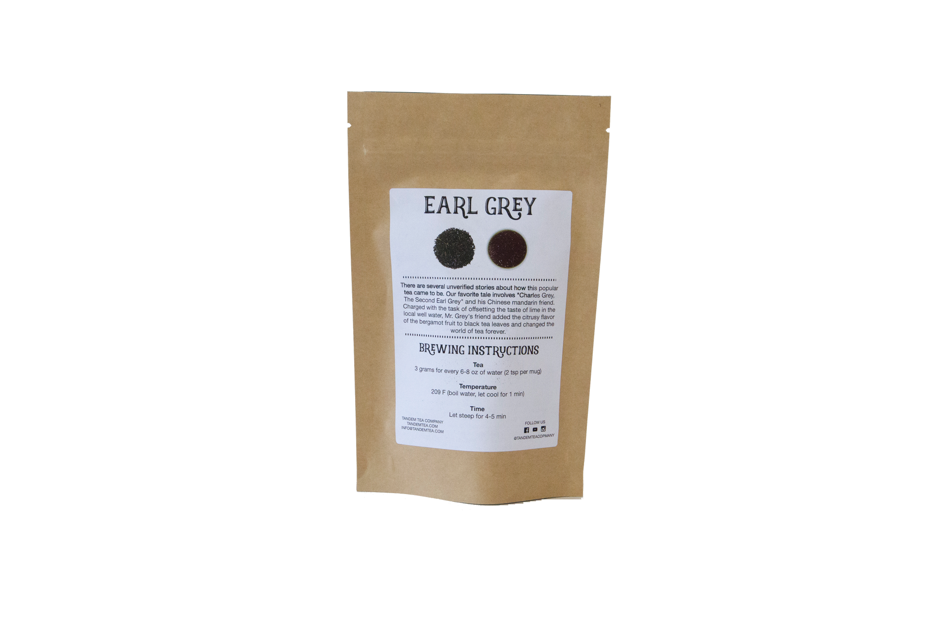 Earl Grey - Organic Black Tea Tandem Tea Company Packaging
