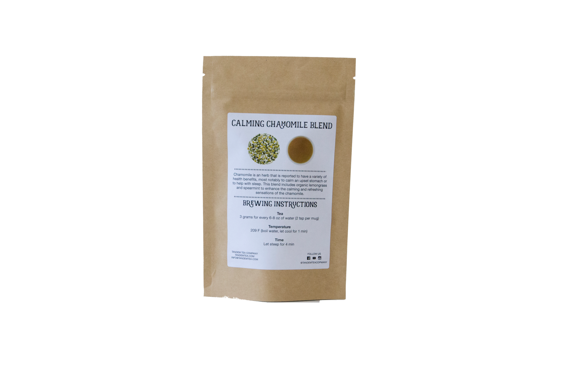 Calming Chamomile - Organic Herbal Tea with Chamomile, Lemongrass, Lemon Verbena, and Spearmint